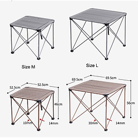 Bàn dã ngoại cắm trại Naturehike campoutvn xếp gấp gọn NH16Z016 du lịch khung nhôm nhẹ bề mặt chắc chắn A104