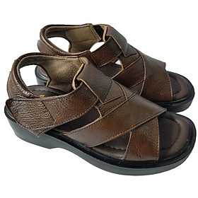 Giày Sandal Nam Trung Niên BIGGBEN Da Bò Thật Cao 4 Phân SD136
