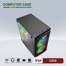 Mua Case VSP V201 (Chuẩn mATX) - Nắp Hông Trong Suốt - NTH - Hàng Nhập Khẩu