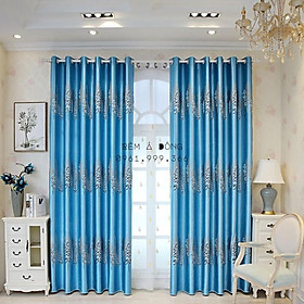 Mua HN_Rèm vải gấm họa tiết cây thông tuyết sang trọng  trẻ trung - Cao cố định 2.7m