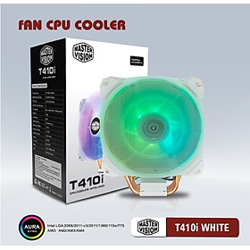 Quạt tản nhiệt VSP Fan LED ARGB T410i Plus (Tản 4U, kích thước 12cm, màu Đen và Trắng) - Hàng chính hãng