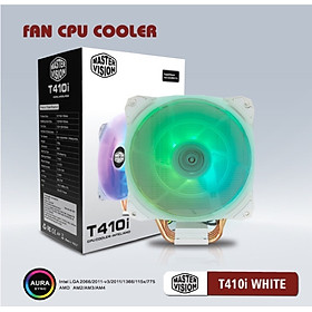 Mua Quạt tản nhiệt VSP Fan LED ARGB T410i Plus (Tản 4U  kích thước 12cm  màu Đen và Trắng) - Hàng chính hãng