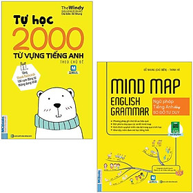 Combo Sách Mindmap English Grammar - Ngữ Pháp Tiếng Anh Bằng Sơ Đồ Tư Duy + Tự Học 2000 Từ Vựng Tiếng Anh Theo Chủ Đề (Bộ 2 Cuốn)