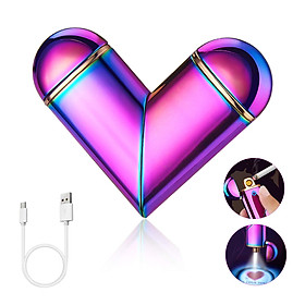 Bật lửa điện, Bật lửa sạc USB có điểm hồ quang và đèn báo nguồn Bật lửa điện có thể gập lại chống gió Bật lửa chiếu-I Love You Món quà ngày của cha dành cho phụ nữ/nam giới