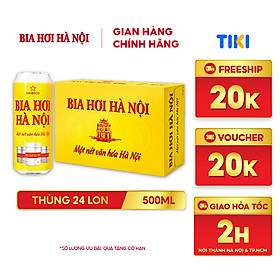 Hình ảnh Bia Hơi Hà Nội - Thùng 24 lon 500ml