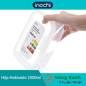 Hộp thực phẩm inochi chữ nhật Hokkaido 500ml, 750ml, 1L, 1.5L, 2L, 2.5L- màu ngẫu nhiên