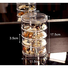 Mua Kệ Đựng Đồ Trang Sức  Đựng Mỹ Phẩm  Đồ Dùng Cá Nhân Xoay 360 Tròn 4 Tầng và 5 Tầng Trong Suốt