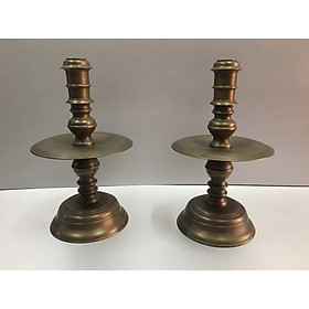 Mua Chân nến đồng hun giả cổ ( Bộ 2 chiếc )