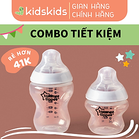 COMBO 2 Bình sữa ty siêu mềm tự nhiên Tommee Tippee Closer to Nature 150ml & 260ml
