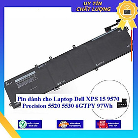 Pin dùng cho Laptop Dell XPS 15 9570 Precision 5520 5530 6GTPY 97Wh - Hàng Nhập Khẩu New Seal