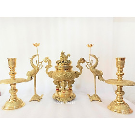Mua Bộ lư hương  đỉnh đồng thờ cúng cao 40cm  ngũ sự  tam sự  đỉnh  hạc