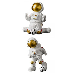 2pcs Astronaut Statue Ornaments, Craft Figurine Sculpture Resin  Desktop