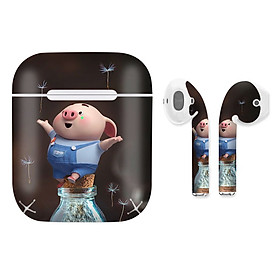 Mua Miếng dán skin chống bẩn cho tai nghe AirPods in hình Heo con dễ thương - HEO2k19 - 078 (bản không dây 1 và 2)