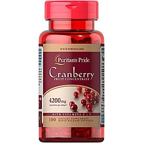 Puritans Pride Cranberry Fruit Concentrate with C & E 4200 Mg, 100 Count