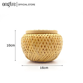 Mua Hộp tre đan 2 lớp  có nắp đậy  đựng đồ  trang trí | ongtre (Vietnam)