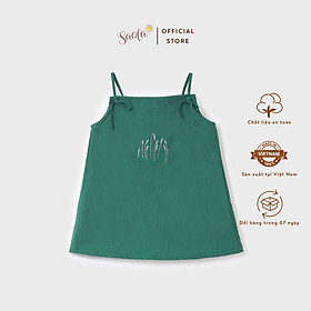 Đầm/ Váy Bé Gái Hai Dây Rút Dây Thêu Hoa - MIA DRESS - DRL008 - SAOLA KIDS CLOTHING