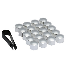 Set of 20pcs Universal 17mm Plastic Car Wheel Nut Covers Bolt Caps