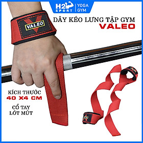 Dây kéo lưng tập GYM, Dây kéo Deadlift - Lifting Straps Valeo 1 Đôi