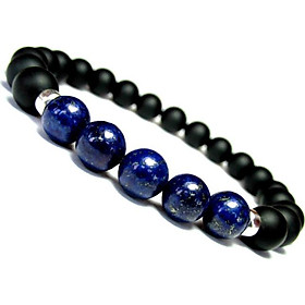 Vòng Tay Onyx Nhám Mix Lapis Lazuli