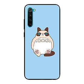 Ốp Lưng in cho Xiaomi Redmi Note 8 Mẫu Chú Mèo Lười - Hàng Chính Hãng