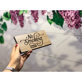 Mua BẢNG NOSMOKING  KT: 200*100mm gỗ 2 màu tương phản