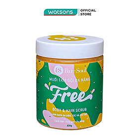 Muối Tắm Gội BareSoul Free Body & Hair Scrub Tẩy Tế Bào Da Đa Năng Cho Tóc Và Cơ Thể 330g