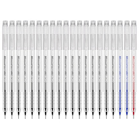 Set Bút Kim Deli 33110 (0.5mm) (17 Đen + 2 Xanh Dương + 1 Đỏ)