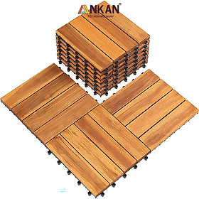 Vỉ Gỗ Lót Sàn Ban Công Cao Cấp 4 Nan – Chống Thấm, Bền Bỉ, Màu Vàng Sang Trọng