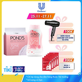 Combo Kem Sữa Dưỡng Trắng Nâng Tông Pond'S White Beauty (50g) + Phấn Phủ Nâng Tông Pond'S White Beauty (40g)
