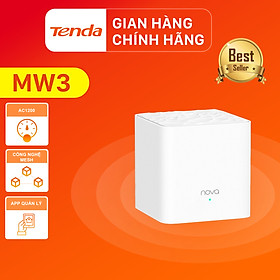 Hệ thống Wifi Nova Mesh cho gia đình Tenda MW3 Chuẩn AC 1200Mbps 1 pack- Hàng Chính Hãng
