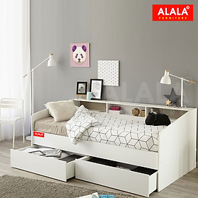 Mua Giường ngủ ALALA46 + 2 hộc kéo / Miễn phí vận chuyển và lắp đặt/ Đổi trả 30 ngày/ Sản phẩm được bảo hành 5 năm từ thương hiệu ALALA/ Chịu lực 700kg