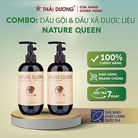 Bộ dầu gội và dầu xả cao cấp Nature Queen 100ml480ml - Sao Thái Dương - cặp 480ml