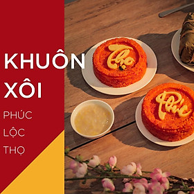 Khuôn xôi phúc lộc thọ, khuôn xôi 12x7cm nhựa chịu lực