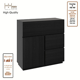 [Happy Home Furniture] MACRO, Tủ đựng đồ 1 cánh mở - 3 ngăn kéo , 100cm x 40cm x100cm ( DxRxC), THK_041
