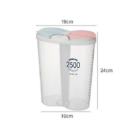 Mua Hộp Đựng Đồ Khô  Gia Vị  Ngũ Cốc Chia Ngăn Chia Vạch Dung Tích 2500ML Cao Cấp