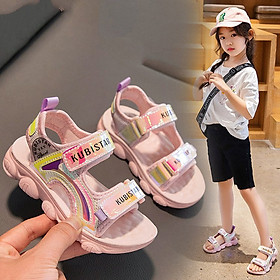Giày Sandals bé gái quai hậu dán thể thao siêu nhẹ, êm chống trơn cho trẻ em học sinh 6 - 12 tuổi đi học đi biển mùa hè – GSD9002