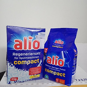 Combo 1 Bột rửa bát Alio 1,8kg và 1 muối Alio 2kg nhập khẩu chính hãng.