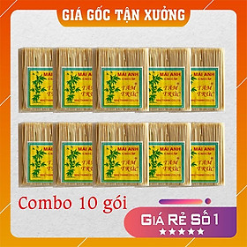 Lốc 10 gói tăm xỉa răng giá sỉ, tăm xỉa răng tre trúc hàng Việt Nam chất lượng cao - Nhà Của Bạn