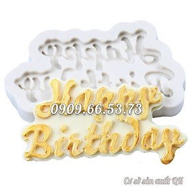Khuôn làm rau câu, socola silicon Happy Birthday - Mã số 1107