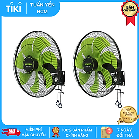 Combo 2 cây quạt treo 2 dây mẫu mới 7 cánh Senko TC1622 (65W) - Màu ngẫu nhiên - Hàng chính hãng