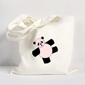 Túi Vải Đeo Vai Tote Bag In Hình Baby Panda