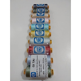 Mua 10 Cuộn chỉ GiTai 400m 10 màu khác nhau shop bán theo set màu có sẳn