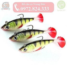 Mồi giả câu cá mềm cá rô Luya T 18g 10cm gắn kèm lưỡi câu 3 tiêu