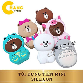 Túi đựng tiền mini Silicon hình thú ngộ nghĩnh cho bé cầm tay