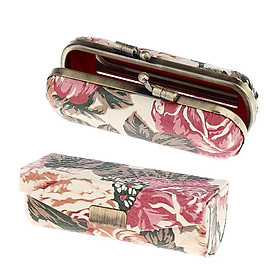 Peony  Holder PU Lipstick Storage Case with Mirror for Travel