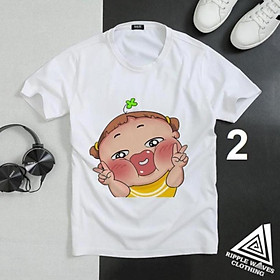 In hình Quỳnh Aka Cực Cute,Bà bống, bé bống - Áo thun Cotton nam, nữ tay ngắn, cổ tròn