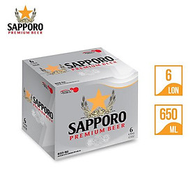 Combo 02 thùng Bia Sapporo Premium - 6 lon 650ml