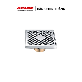 Phễu Thoát Sàn Vuông Inox Cao Cấp ATMOR AH048 HÀNG CHÍNH HÃNG