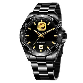 Đồng hồ thời trang nam chống nước FORSINING Con trỏ phát sáng 30M-Màu đen