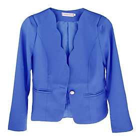 Classic Work One Button Jacket Suit Flat Pocket OL Slim Fit Uniforms